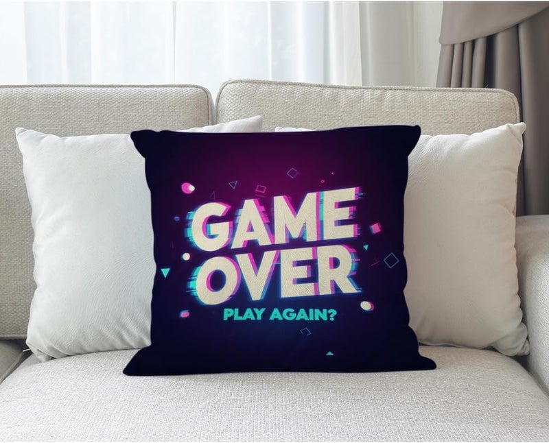 Moslion Game Pillow Cover Vintage Video Games Throw Pillow Case 18x18 Inch Cotton Linen Square Cushion Decorative Cover for Sofa Bedroom Green - Image 3